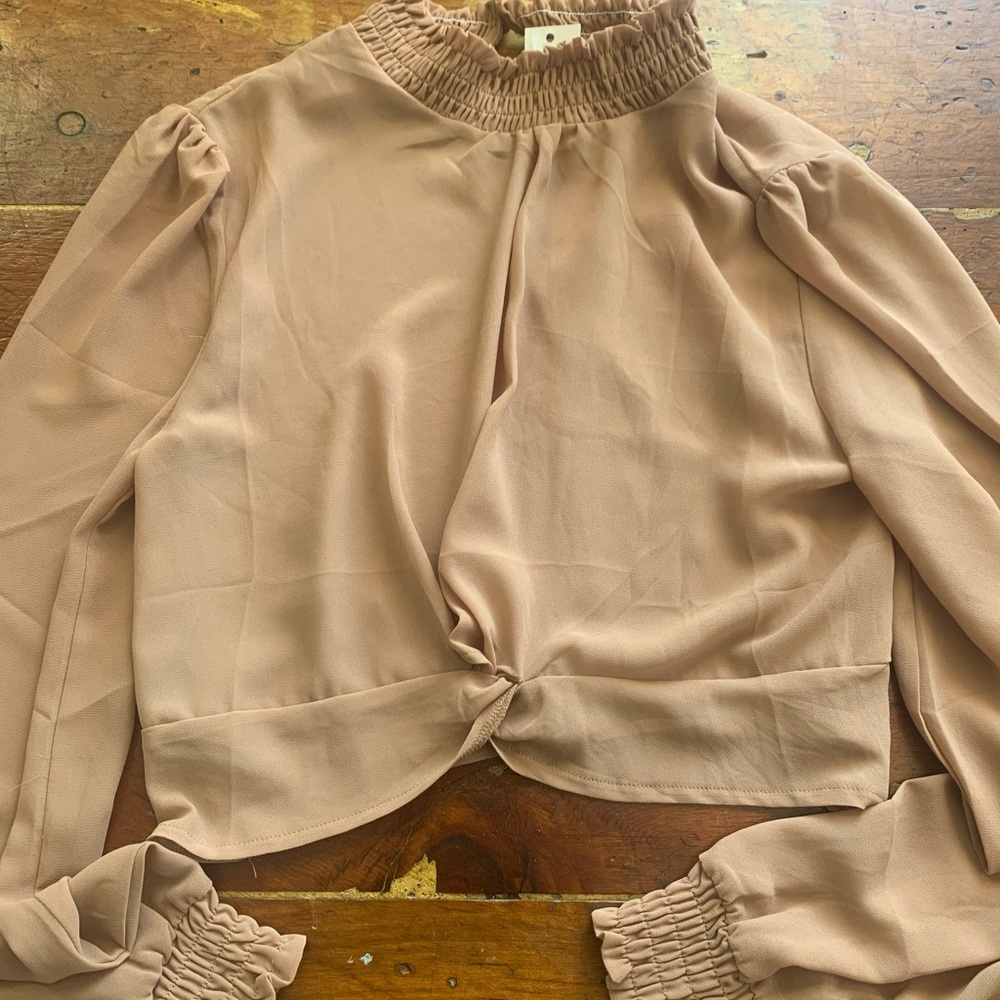 Sheer neural blouse
